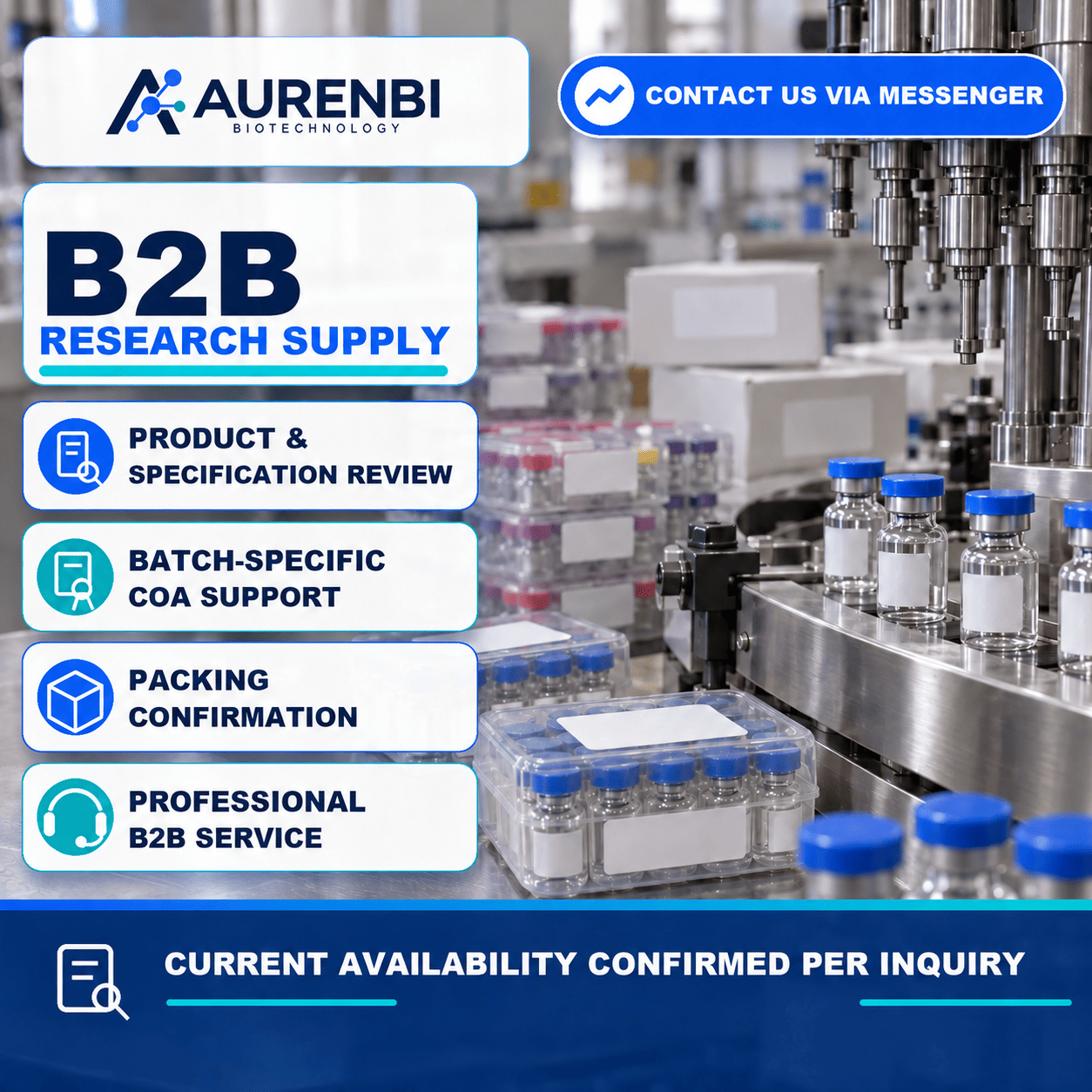 AURENBI filling equipment and product vials