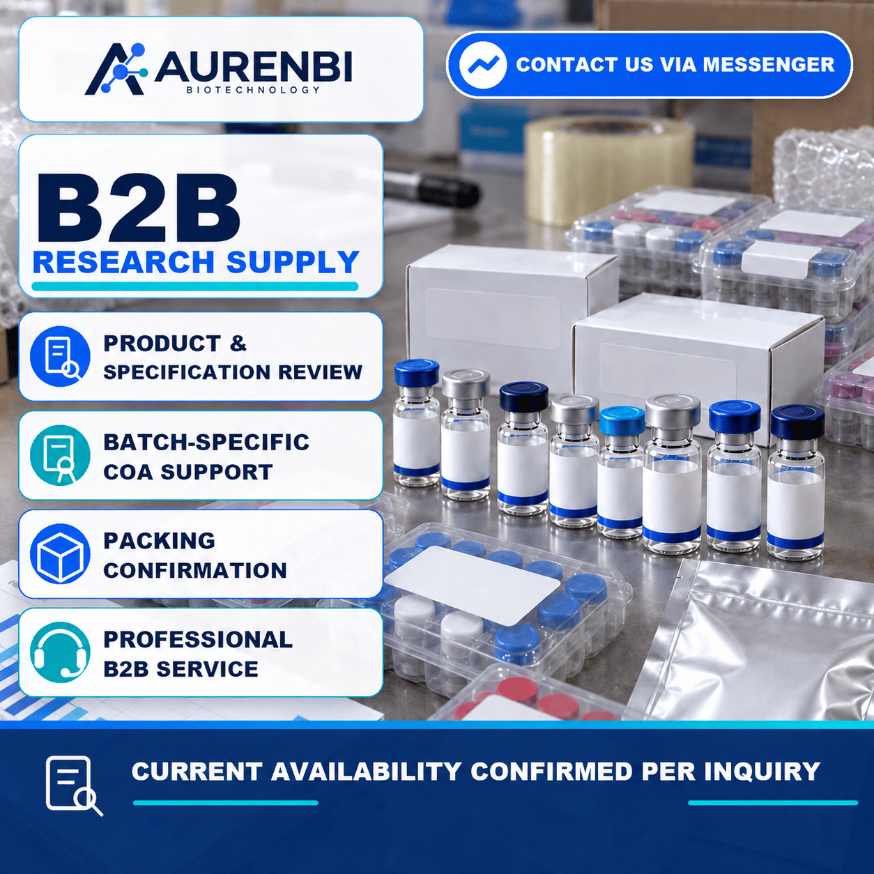 AURENBI product vials and packaging